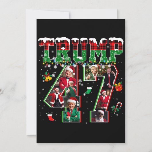 ドナルド・トランプ第47代大統領2024クリスマスサンタ 招待状 (正面)