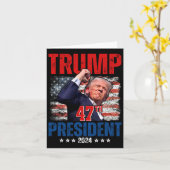 ドナルド・トランプ第47代大統領2024トランプ就任 カード (黄色い花)