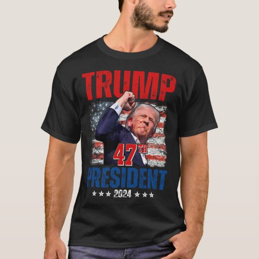ドナルド・トランプ第47代大統領2024トランプ就任 Tシャツ (正面)
