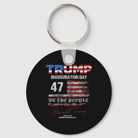 ドナルド・トランプ第47代大統領2025年就任式アメリカ キーホルダー (正面)