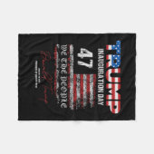 ドナルド・トランプ第47代大統領2025年就任式アメリカ フリースブランケット (正面(横))