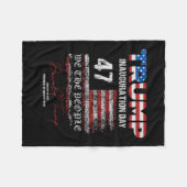 ドナルド・トランプ第47代大統領2025年就任式アメリカ フリースブランケット (正面(横))