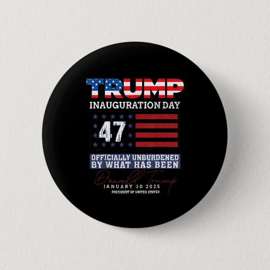 ドナルド・トランプ第47代大統領2025年就任式アメリカ 缶バッジ (正面)