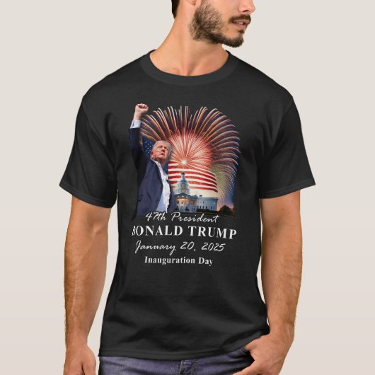 ドナルド・トランプ第47期大統領就任式の日 Tシャツ (正面)