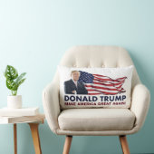 ドナルド・トランプ米国の旗 ランバークッション (椅子)