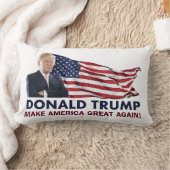 ドナルド・トランプ米国の旗 ランバークッション (ブランケット)