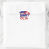 ドナルド・トランプ米国国旗 ラウンドシール (バッグ)