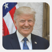 ドナルド・トランプ米国大統領ホワイトハウスMAGA 2024 スクエアシール (正面)