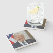 ドナルド・トランプ米国大統領ホワイトハウスMAGA 2024 ストーンコースター (横)