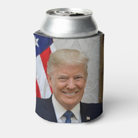 ドナルド・トランプ米国大統領ホワイトハウスMAGA 2024 缶クーラー (缶裏面)