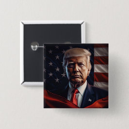 ドナルド・トランプ米国大統領ホワイトハウスMAGA 2024 缶バッジ