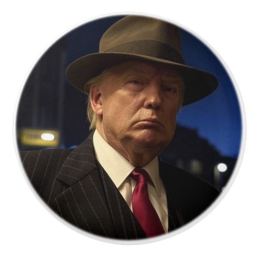 ドナルド・トランプ米国大統領 親父ギャングのボス セラミックノブ (正面)