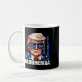 ドナルド・トランプ米国旗おもしろい動揺して コーヒーマグカップ (左)