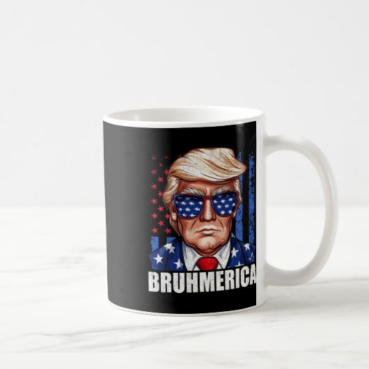 ドナルド・トランプ米国旗おもしろい動揺して コーヒーマグカップ (右)