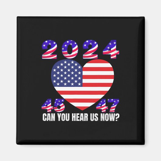 ドナルド・トランプ米州旗45と47大統領202 マグネット (正面)