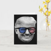 ドナルド・トランプ米州旗7月4日 カード (黄色い花)