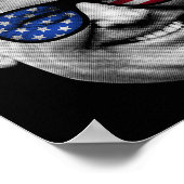 ドナルド・トランプ米州旗7月4日 ポスター (角)