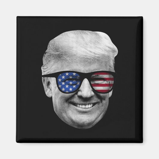 ドナルド・トランプ米州旗7月4日 マグネット (正面)