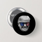 ドナルド・トランプ米州旗7月4日 缶バッジ (正面&裏面)