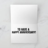 ドナルド・トランプ結婚の記念日のグリーティングカード カード (内部)