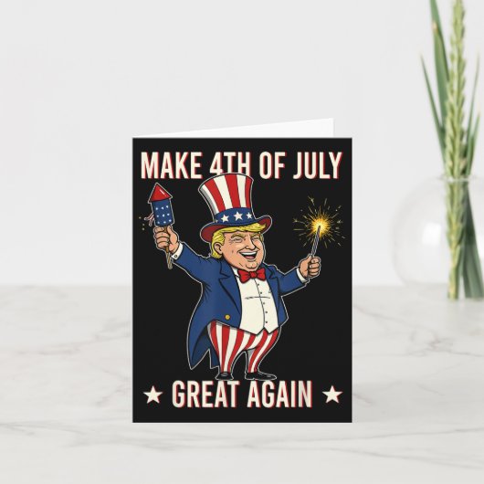 ドナルド・トランプ花火7月の4日を作素晴らしる カード (正面)