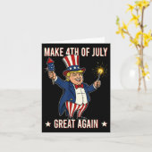 ドナルド・トランプ花火7月の4日を作素晴らしる カード (黄色い花)