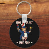 ドナルド・トランプ花火7月の4日を作素晴らしる キーホルダー (正面)
