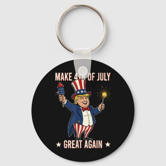 ドナルド・トランプ花火7月の4日を作素晴らしる キーホルダー (正面)