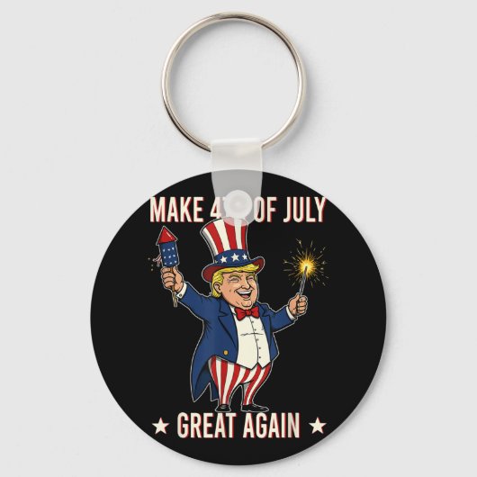 ドナルド・トランプ花火7月の4日を作素晴らしる キーホルダー (正面)