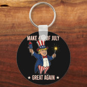 ドナルド・トランプ花火7月の4日を作素晴らしる キーホルダー (正面)