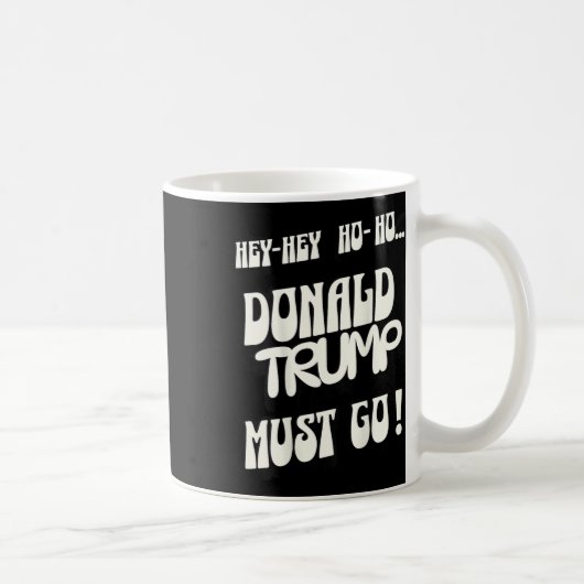 ドナルド・トランプ退陣 王政否定 独裁反対 コーヒーマグカップ (右)