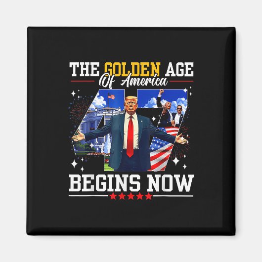 ドナルド・トランプ黄金時代が始まる マグネット (正面)