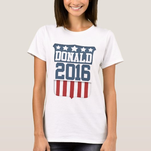 ドナルド・トランプ2016シールド Tシャツ (正面)