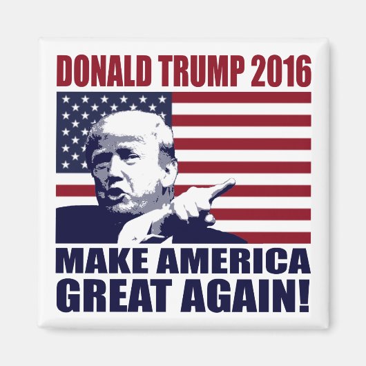 ドナルド・トランプ2016大統領用磁石 マグネット (正面)