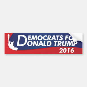 ドナルド・トランプ2016年のための民主党員 バンパーステッカー
