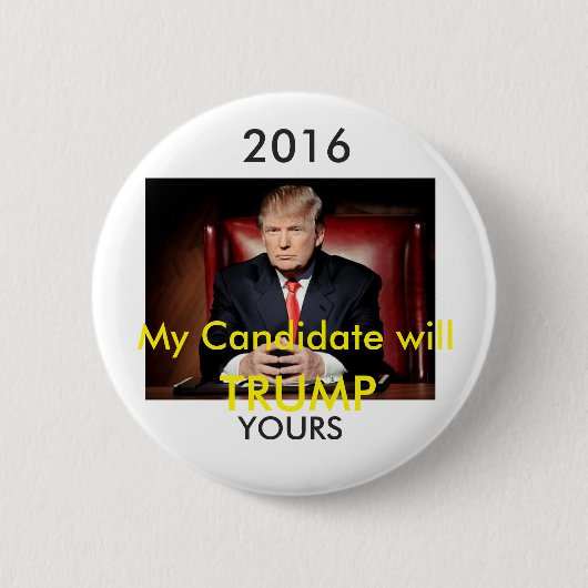 ドナルド・トランプ2016年のPinbackボタン 缶バッジ (正面)