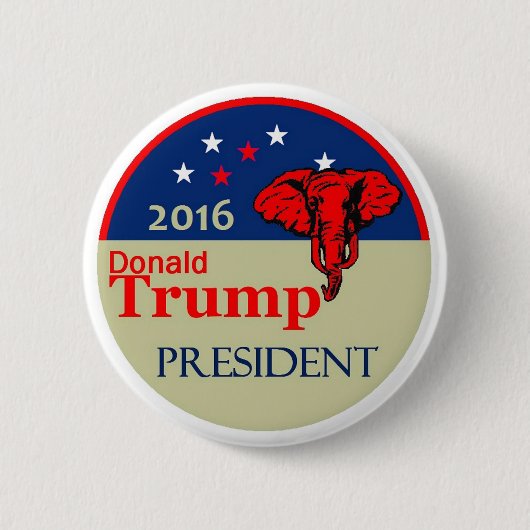 ドナルド・トランプ2016年 缶バッジ (正面)