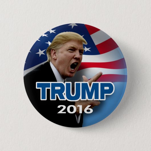 ドナルド・トランプ2016年 缶バッジ (正面)