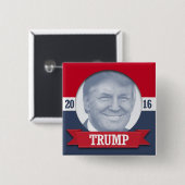 ドナルド・トランプ2016 缶バッジ (正面&裏面)