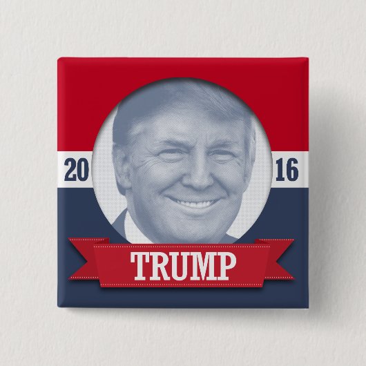 ドナルド・トランプ2016 缶バッジ (正面)