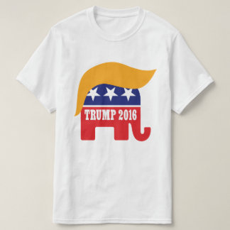 ドナルド・トランプ2016 GOP象の髪のロゴ Tシャツ