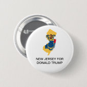 ドナルド·トランプ2020ボタン用ニュージャージー 缶バッジ (正面&裏面)