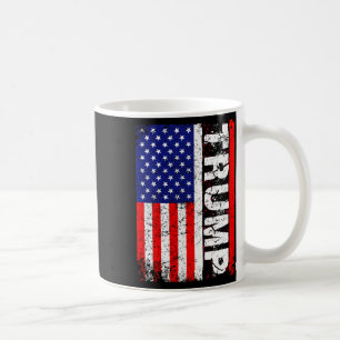 ドナルド・トランプ2020ヴィンテージ米国国旗Tシャツ コーヒーマグカップ