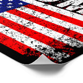 ドナルド・トランプ2020ヴィンテージ米国国旗Tシャツ ポスター (角)