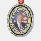 ドナルド·トランプ2020保アメリカ社素晴らし長 メタルオーナメント (左)