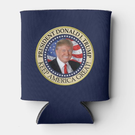 ドナルド・トランプ2020年保アメリカ総統素晴らし領 缶クーラー (正面)