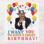 ドナルド・トランプ2020誕生祝い社長 ワインラベル (シングルラベル)