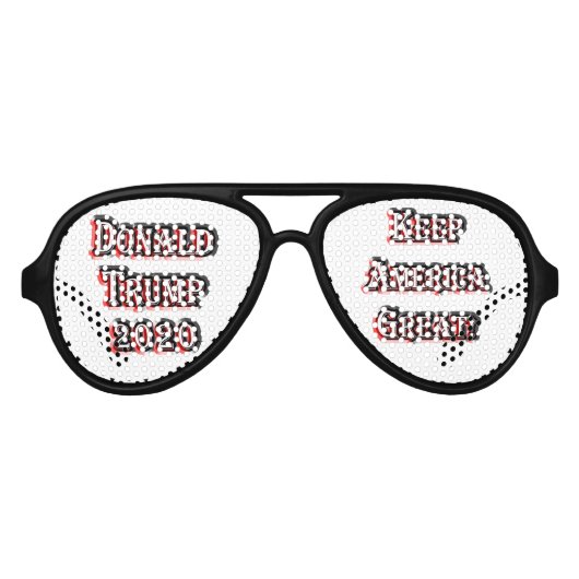 ドナルド・トランプ2020 -保アメリカ素晴らし! アビエーターサングラス (正面)