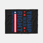 ドナルド・トランプ2024おもしろいトランプは今までほぼ正しかった フリースブランケット (正面(横))