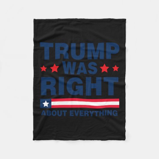 ドナルド・トランプ2024おもしろいトランプは今までほぼ正しかった フリースブランケット (正面)